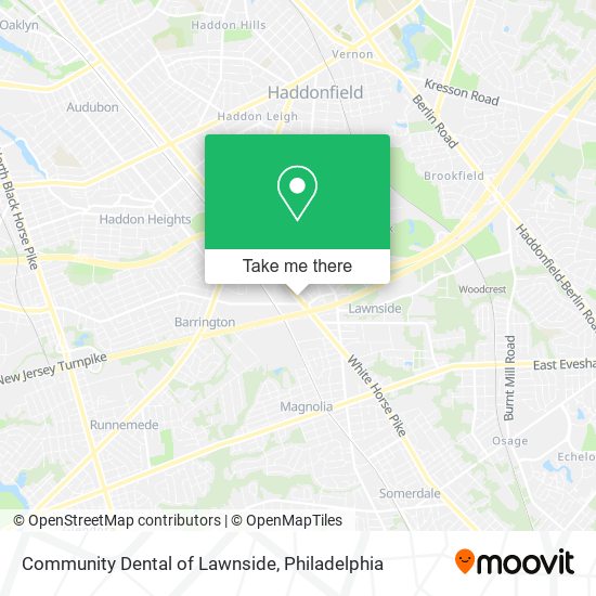 Community Dental of Lawnside map