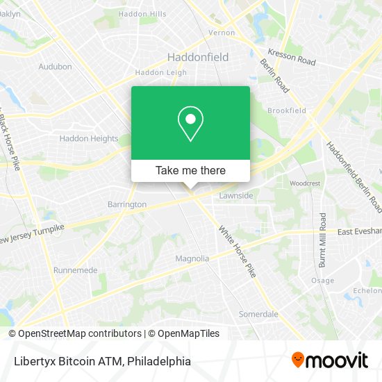 Mapa de Libertyx Bitcoin ATM