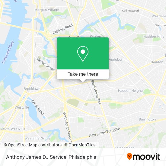 Anthony James DJ Service map