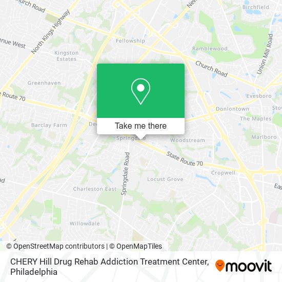 CHERY Hill Drug Rehab Addiction Treatment Center map