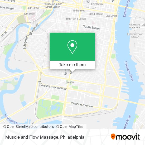 Muscle and Flow Massage map