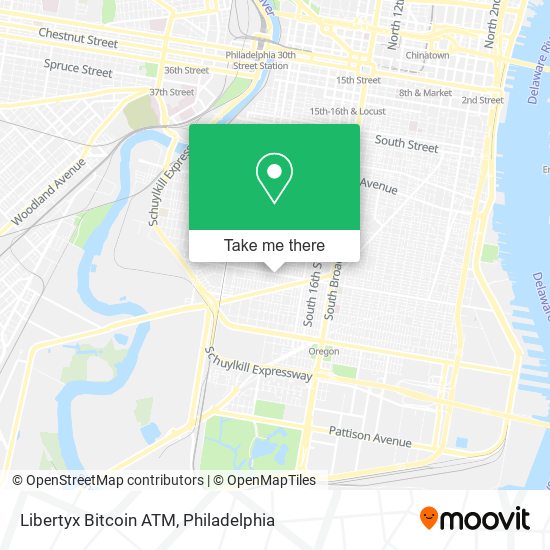 Mapa de Libertyx Bitcoin ATM