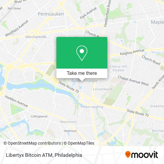 Mapa de Libertyx Bitcoin ATM