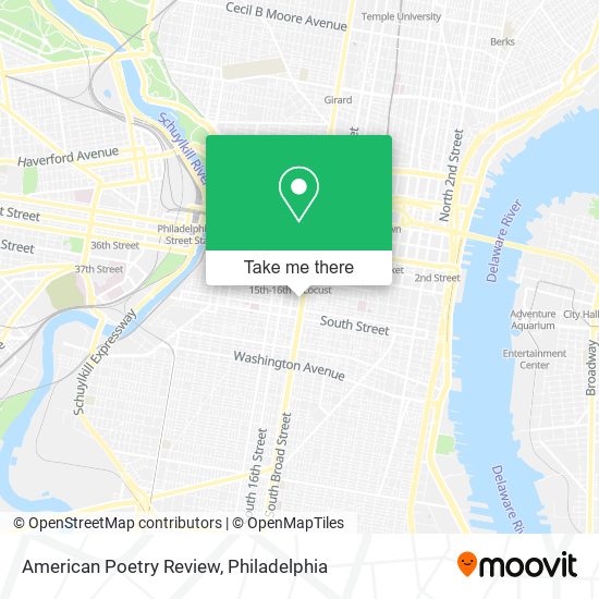 American Poetry Review map
