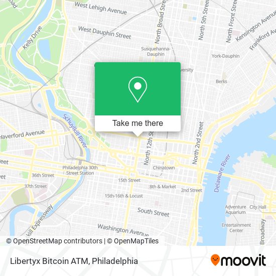 Mapa de Libertyx Bitcoin ATM