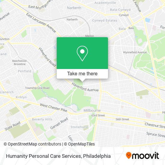 Humanity Personal Care Services map