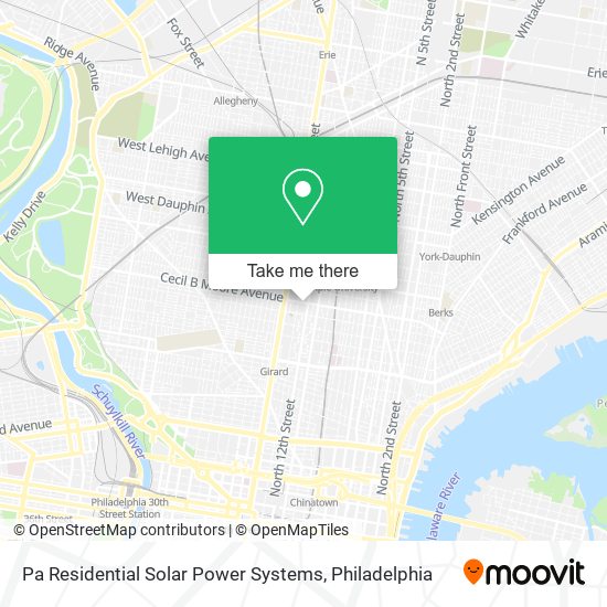 Pa Residential Solar Power Systems map