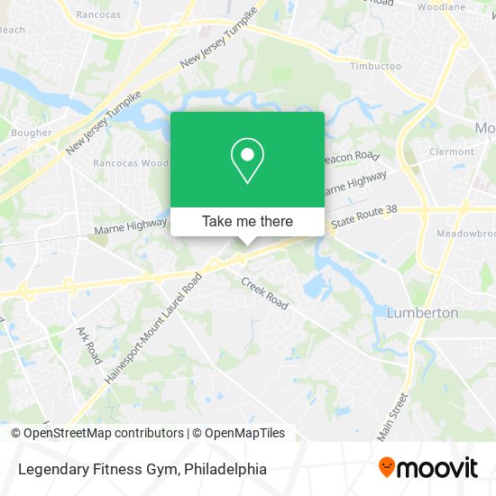 Legendary Fitness Gym map