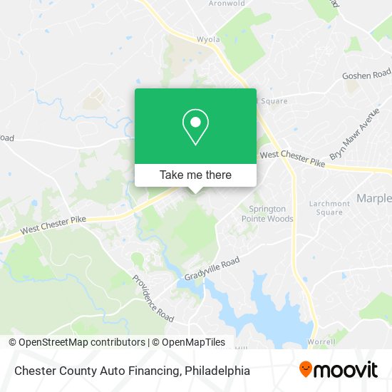 Mapa de Chester County Auto Financing