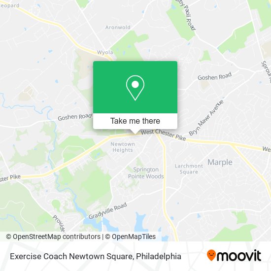 Exercise Coach Newtown Square map