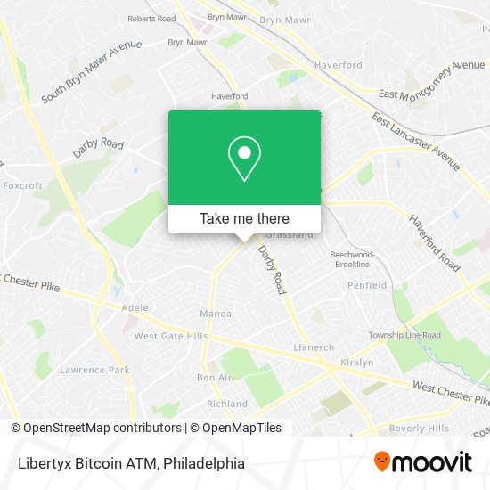 Mapa de Libertyx Bitcoin ATM