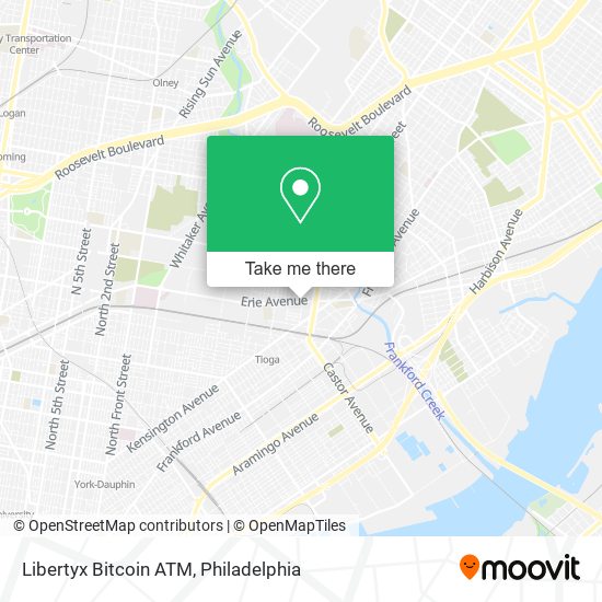 Mapa de Libertyx Bitcoin ATM