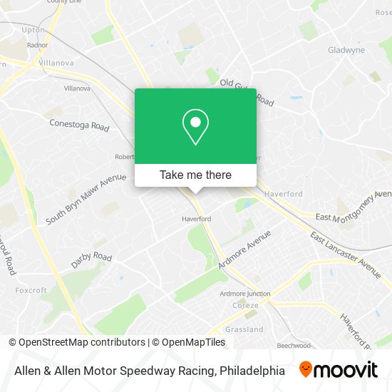 Mapa de Allen & Allen Motor Speedway Racing