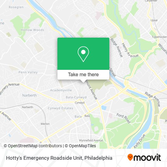 Hotty's Emergency Roadside Unit map