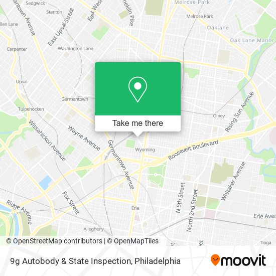 Mapa de 9g Autobody & State Inspection