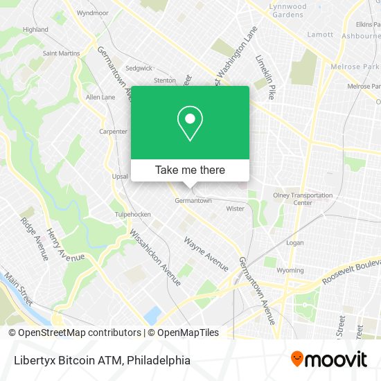 Mapa de Libertyx Bitcoin ATM