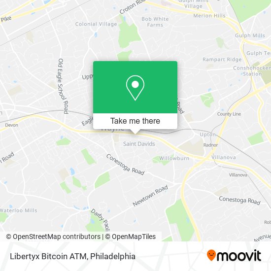 Mapa de Libertyx Bitcoin ATM