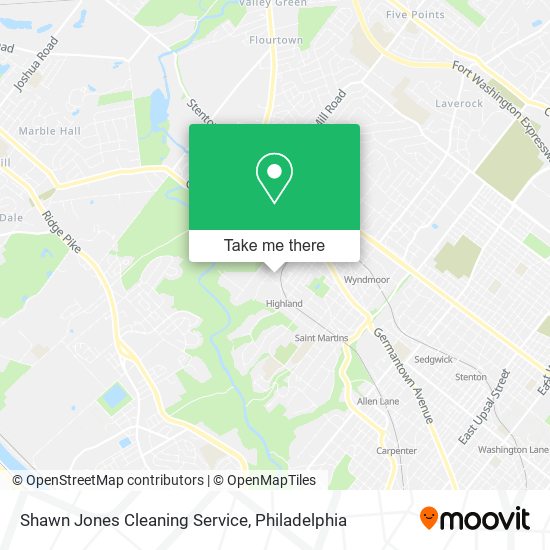 Shawn Jones Cleaning Service map