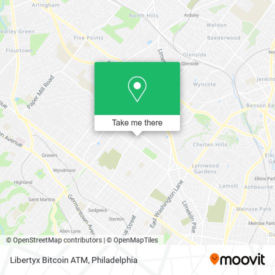 Mapa de Libertyx Bitcoin ATM