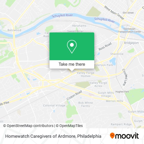 Homewatch Caregivers of Ardmore map