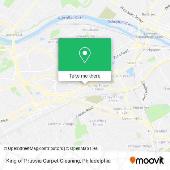 King of Prussia Carpet Cleaning map