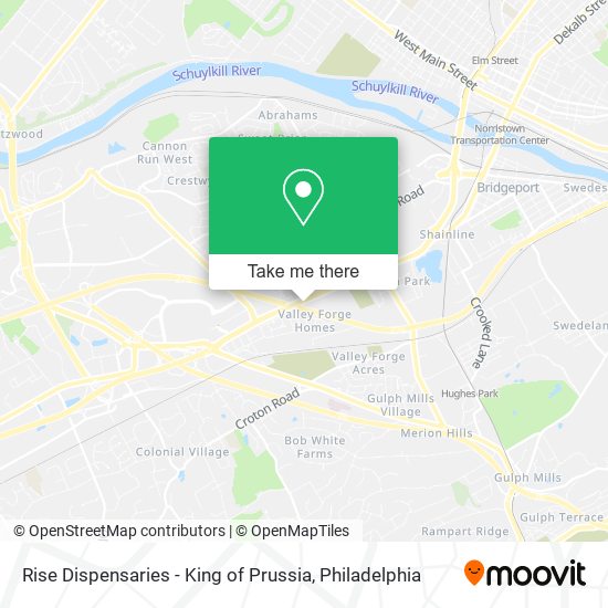 Mapa de Rise Dispensaries - King of Prussia