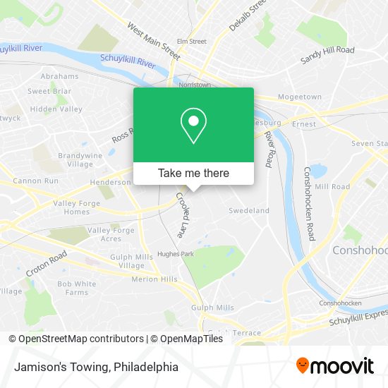 Jamison's Towing map