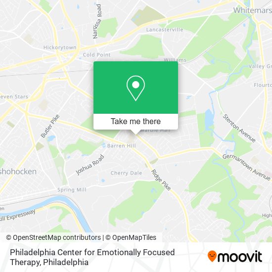 Philadelphia Center for Emotionally Focused Therapy map