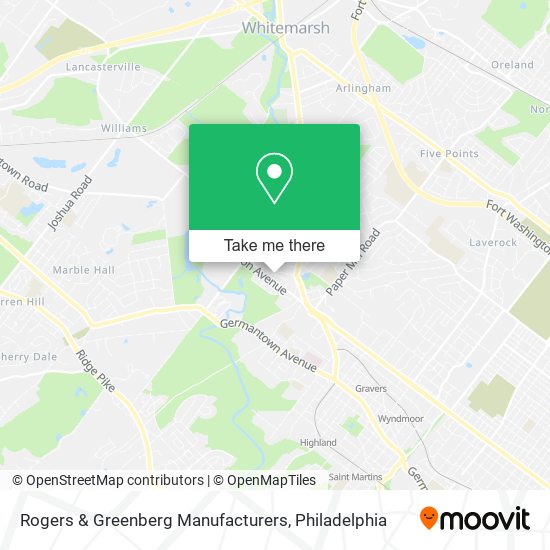 Mapa de Rogers & Greenberg Manufacturers