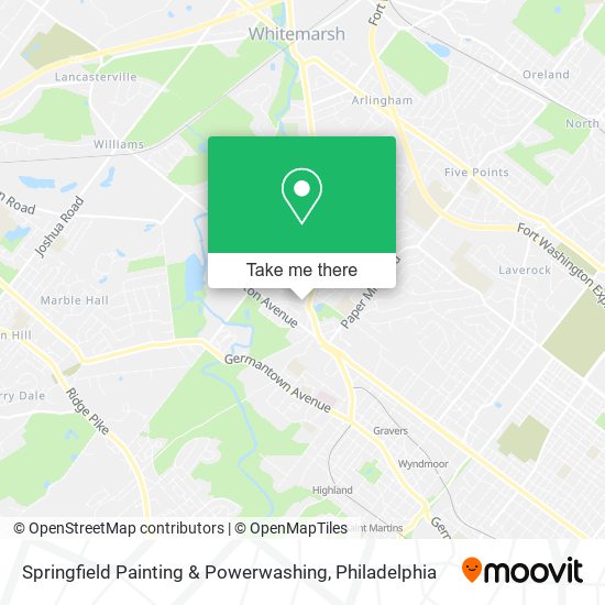 Springfield Painting & Powerwashing map