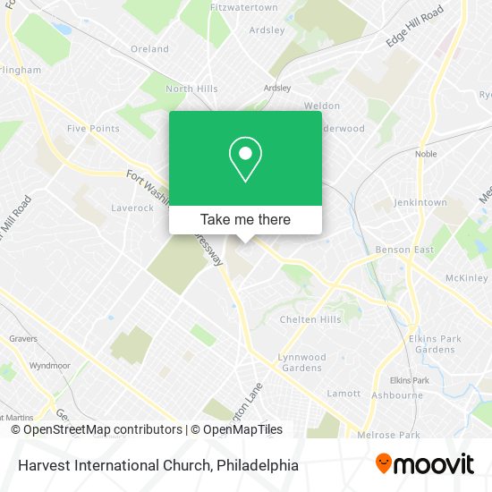 Harvest International Church map