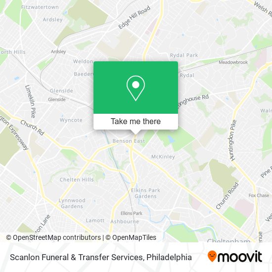 Scanlon Funeral & Transfer Services map