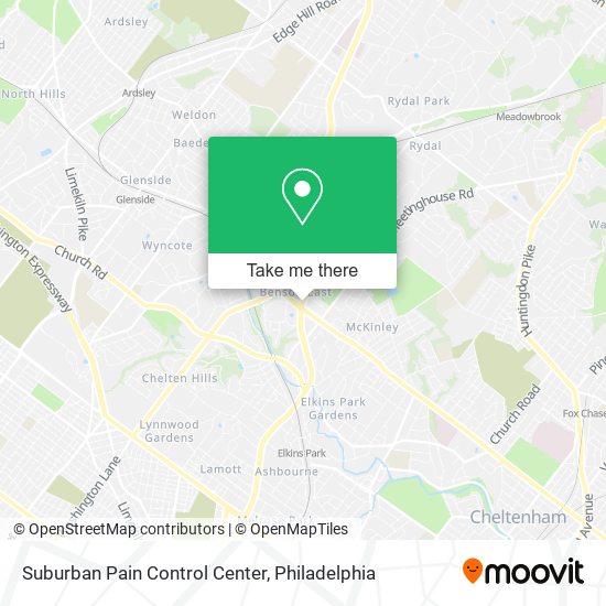 Suburban Pain Control Center map