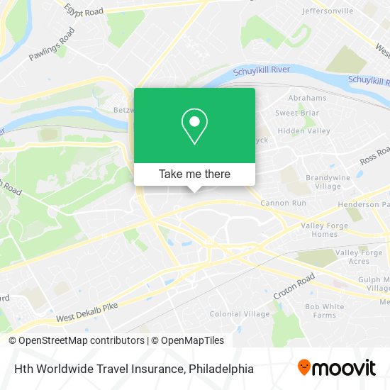 Hth Worldwide Travel Insurance map