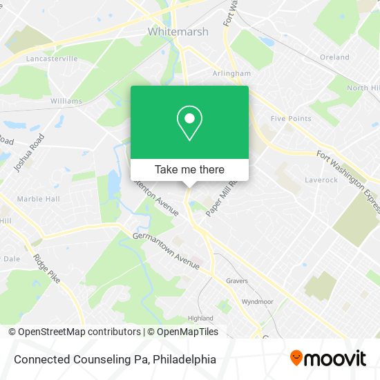 Mapa de Connected Counseling Pa