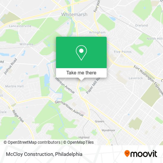 McCloy Construction map