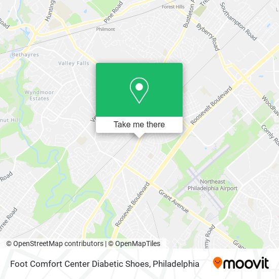 Foot Comfort Center Diabetic Shoes map