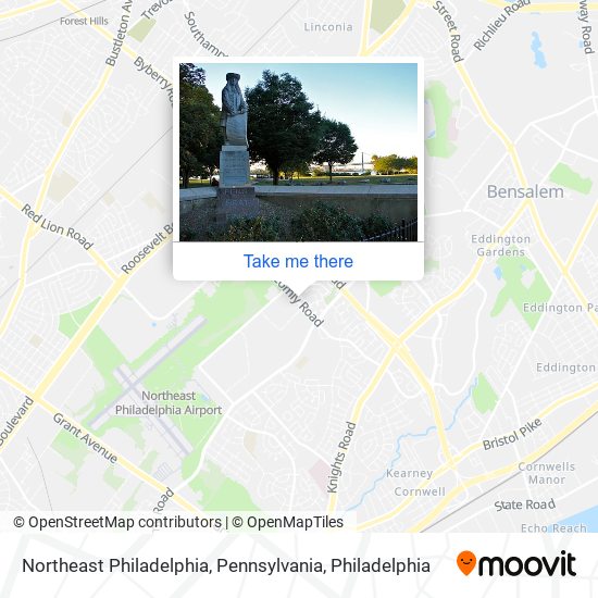 Mapa de Northeast Philadelphia, Pennsylvania