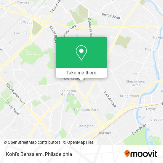 Kohl's Bensalem map