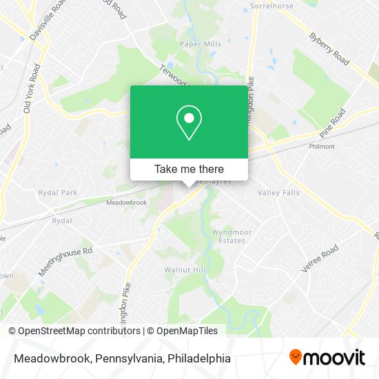 Mapa de Meadowbrook, Pennsylvania