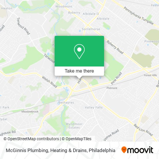 McGinnis Plumbing, Heating & Drains map