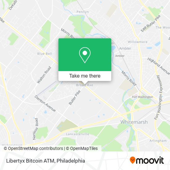 Mapa de Libertyx Bitcoin ATM