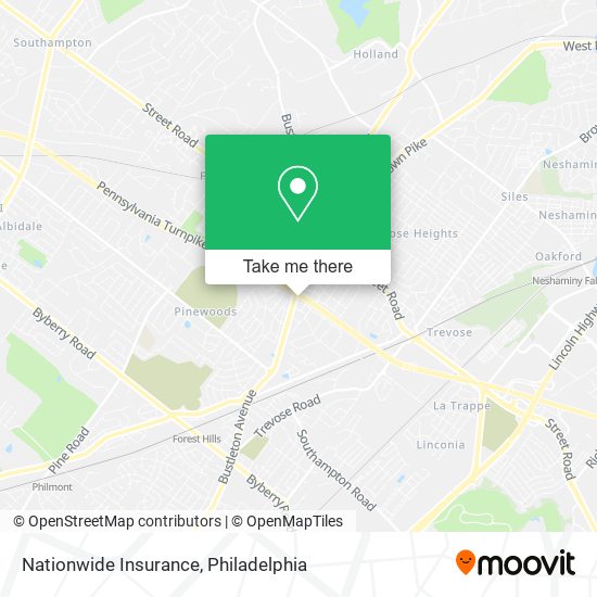 Mapa de Nationwide Insurance