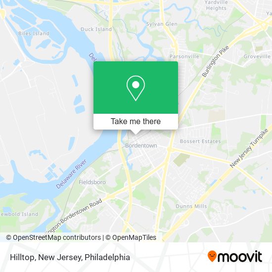 Mapa de Hilltop, New Jersey