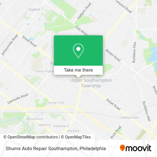 Shums Auto Repair Southampton map