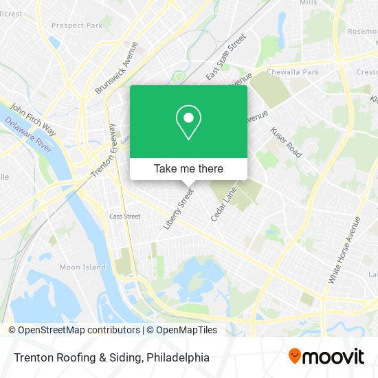 Trenton Roofing & Siding map