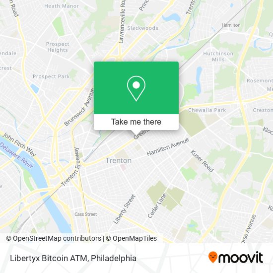 Mapa de Libertyx Bitcoin ATM