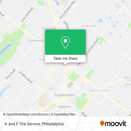 K and F Tire Service map