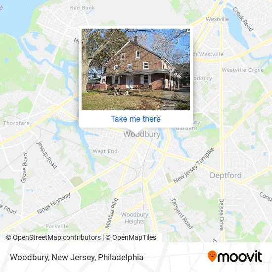 Woodbury, New Jersey map