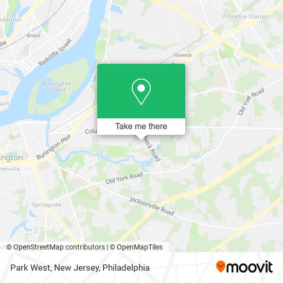 Park West, New Jersey map